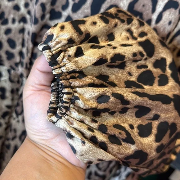 Fashion Nova SZ M Leopard Print Button-Up Dress NWT - Picture 5 of 7